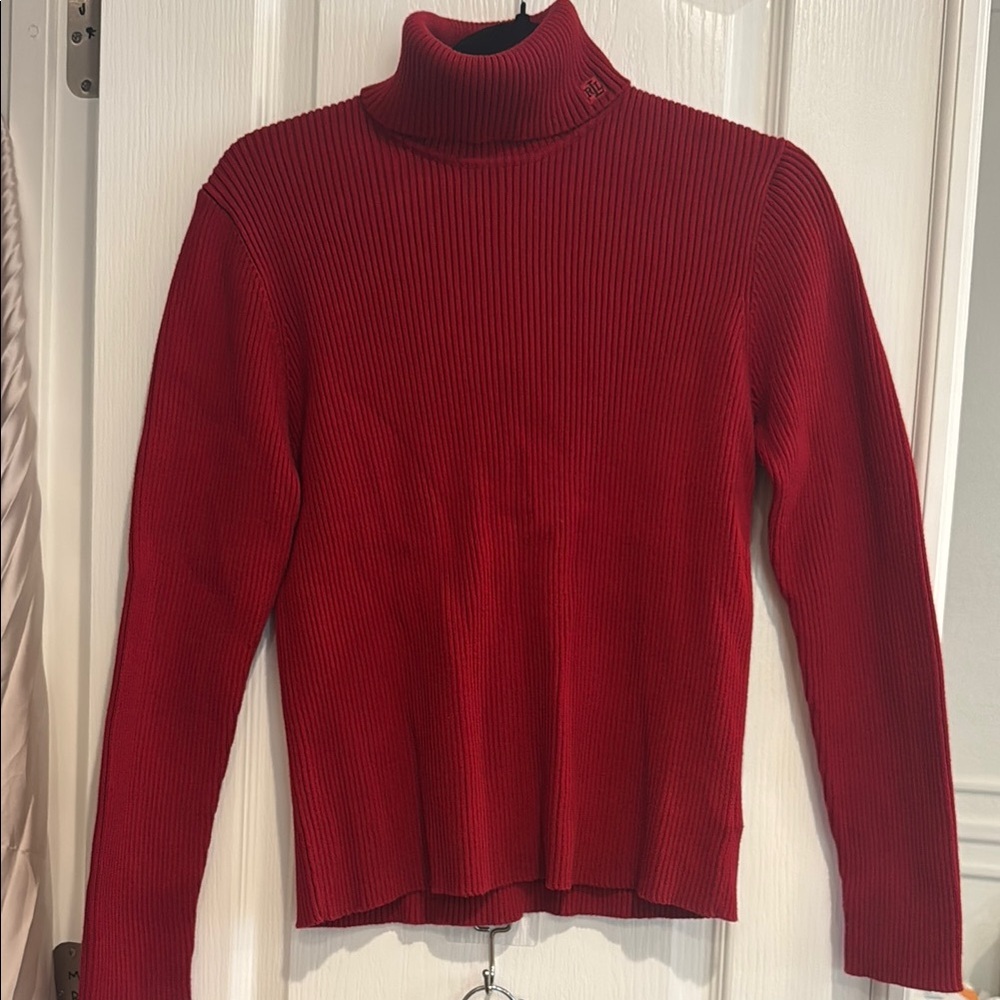 Ralph Lauren Red Turtleneck Sweater